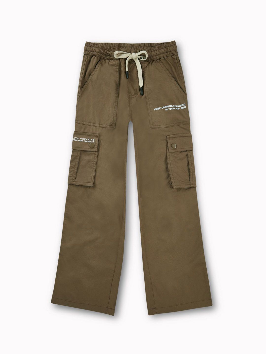 Gini and Jony Boys Printed Comfort Straight Fit Cargos Trousers