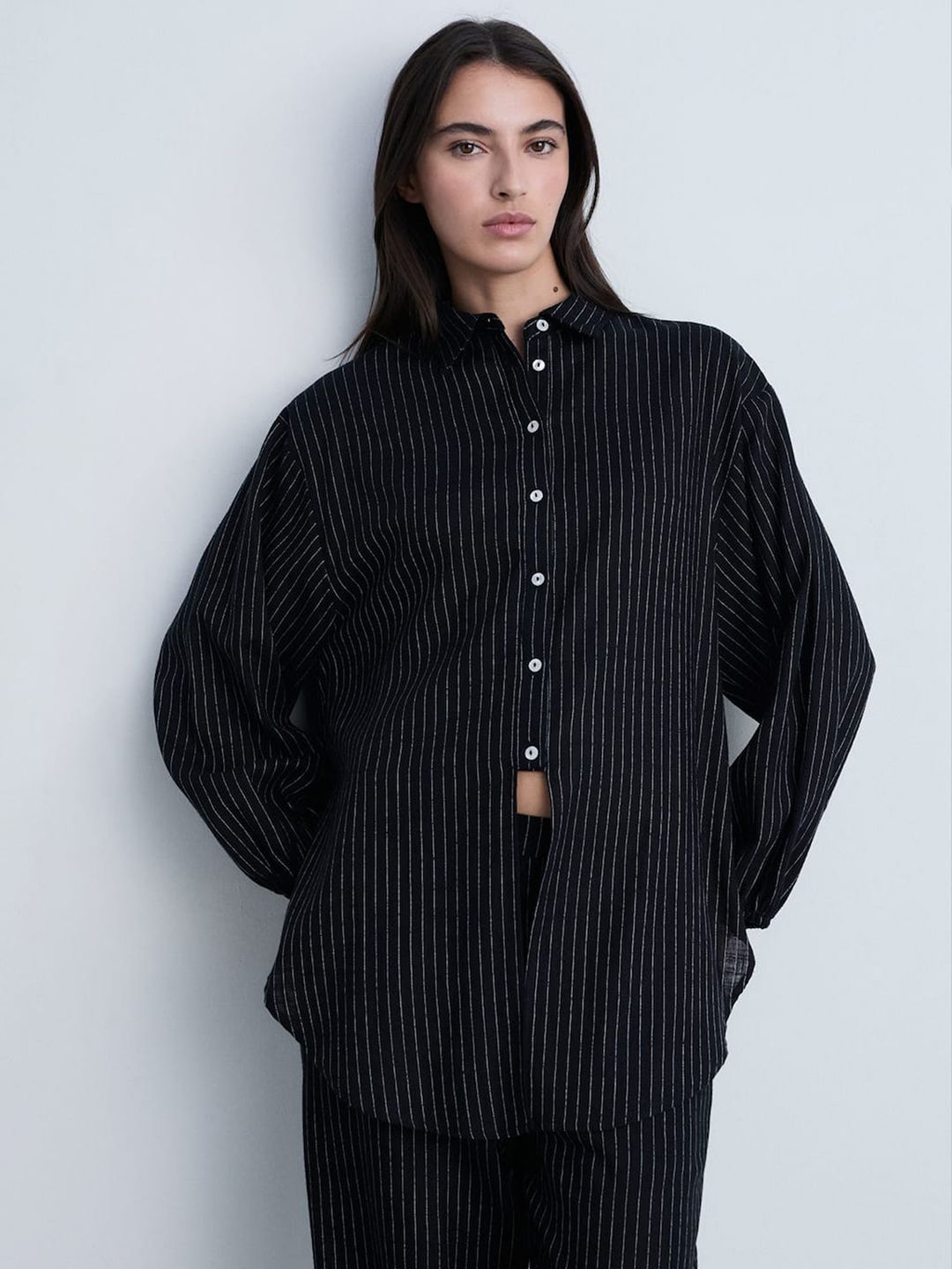Striped Knot Detail Shirt