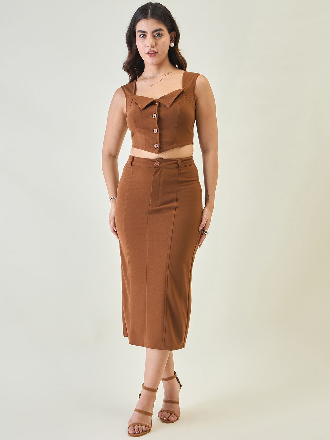 Top With Skirt aayu Square Neck Top With Skirt