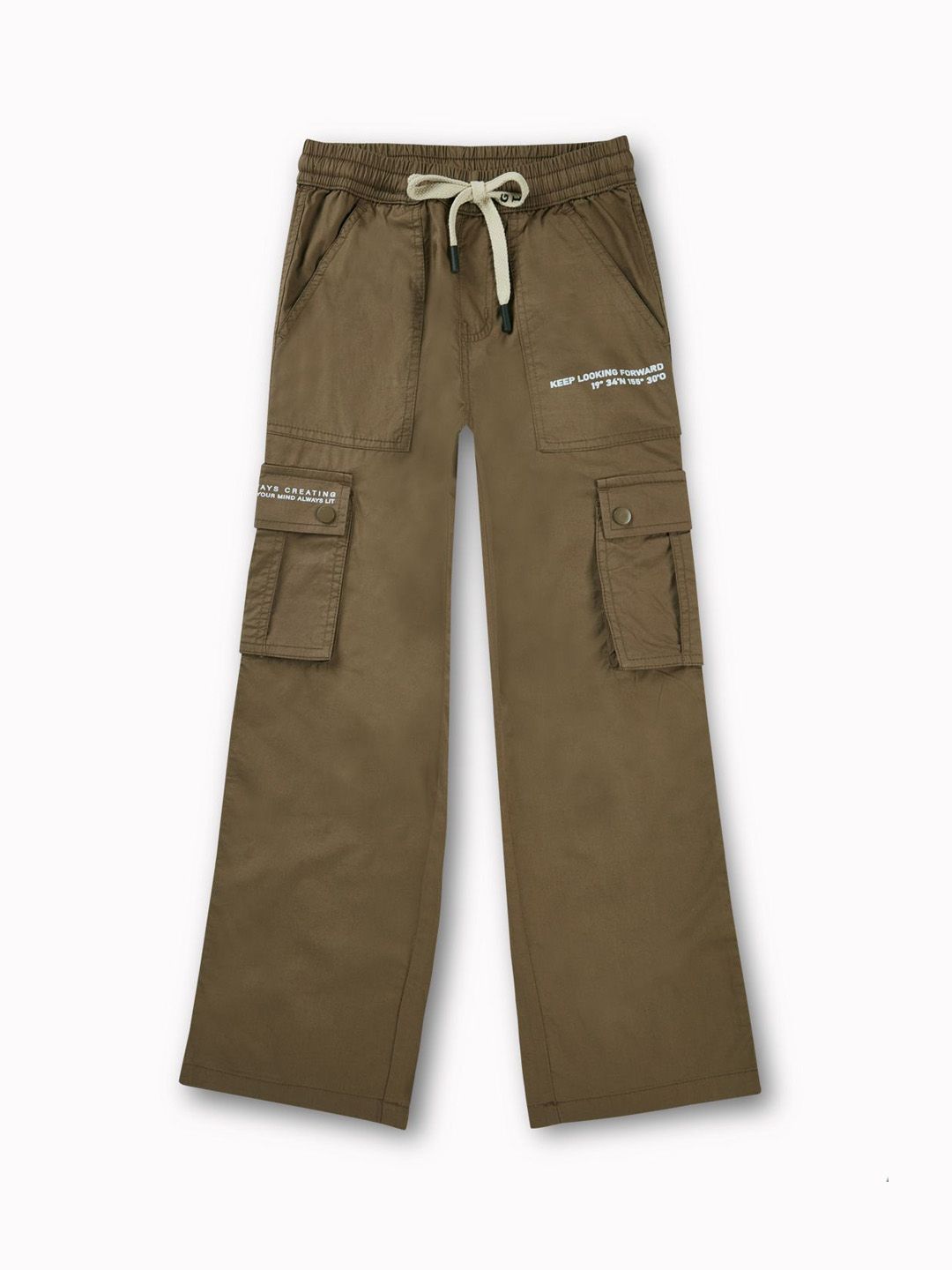 Gini and Jony Boys Printed Comfort Straight Fit Cargos Trousers
