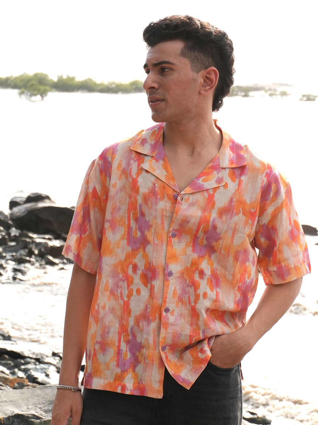 Big Bunny Men Custom Opaque Casual Shirt