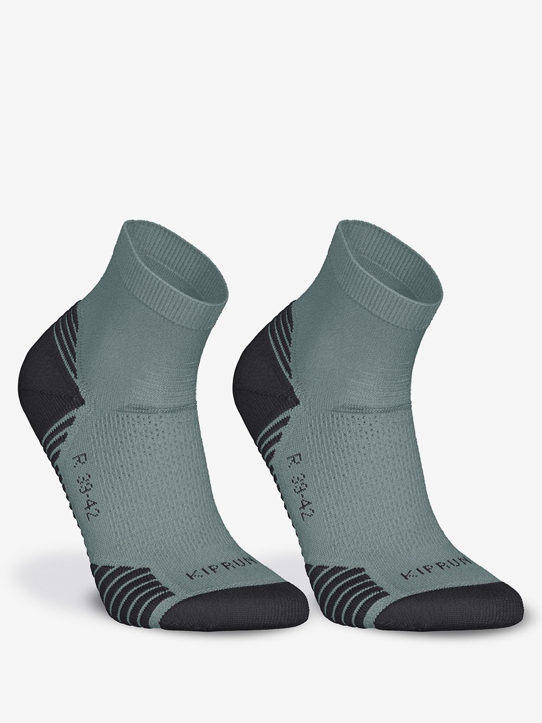 Decathlon Kiprun - Unisex Frozen Green Fitting Comfort Socks Pack of 2