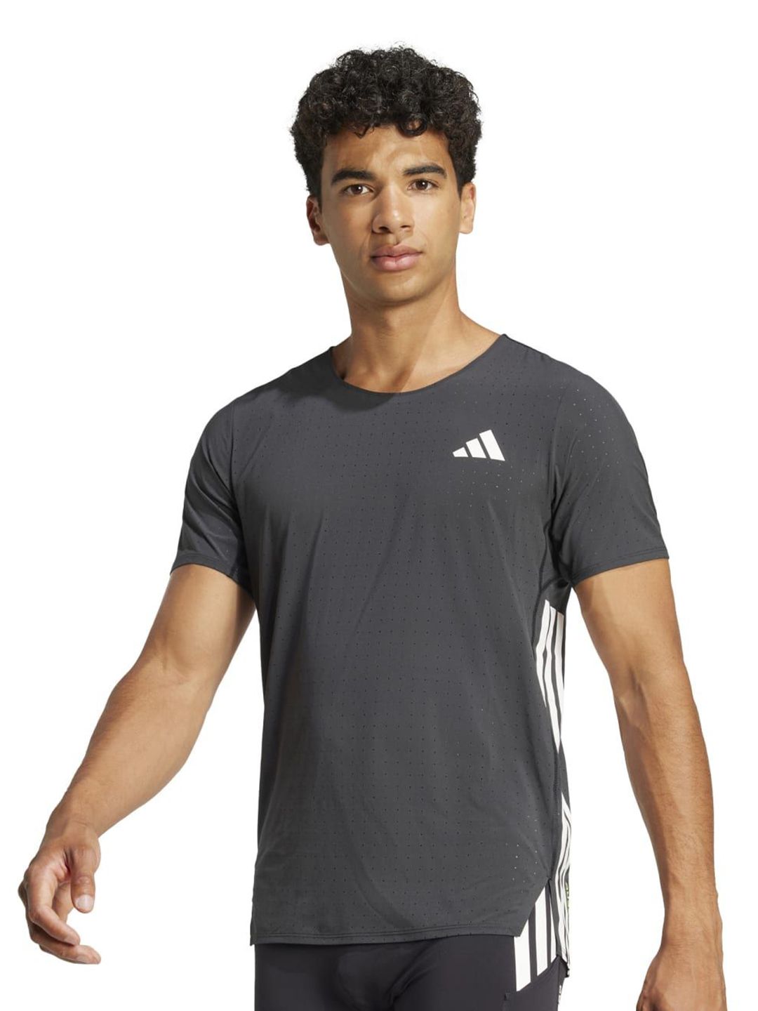 ADIDAS Adizero Brand Logo Detail Slim Fit T-Shirt