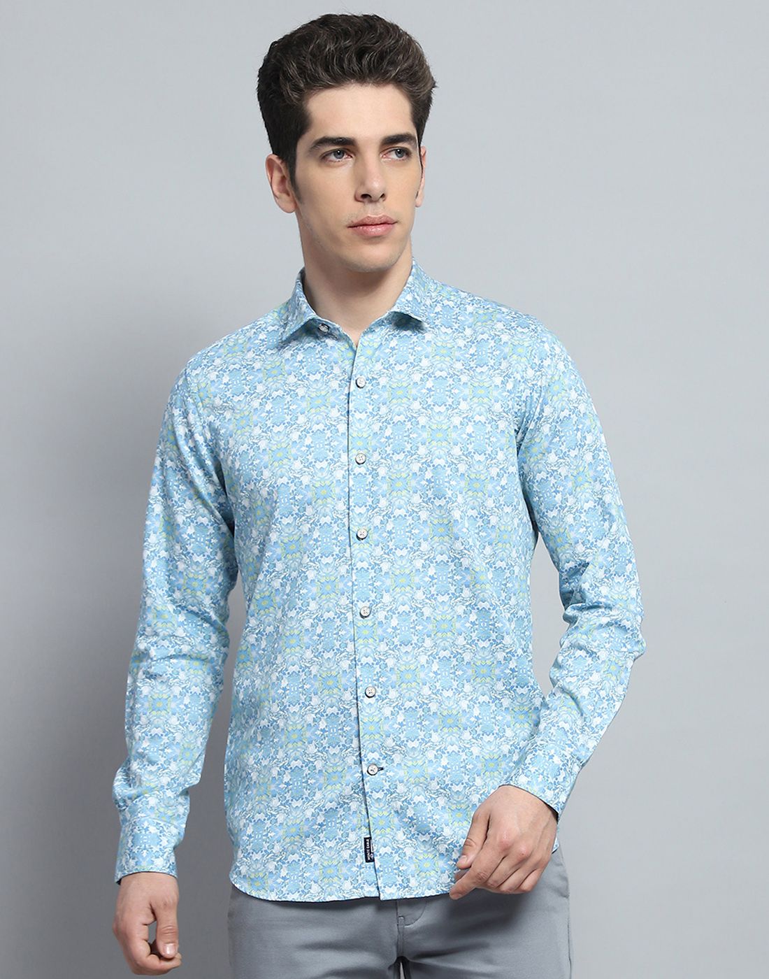 Monte Carlo Men Floral Opaque Printed Casual Shirt
