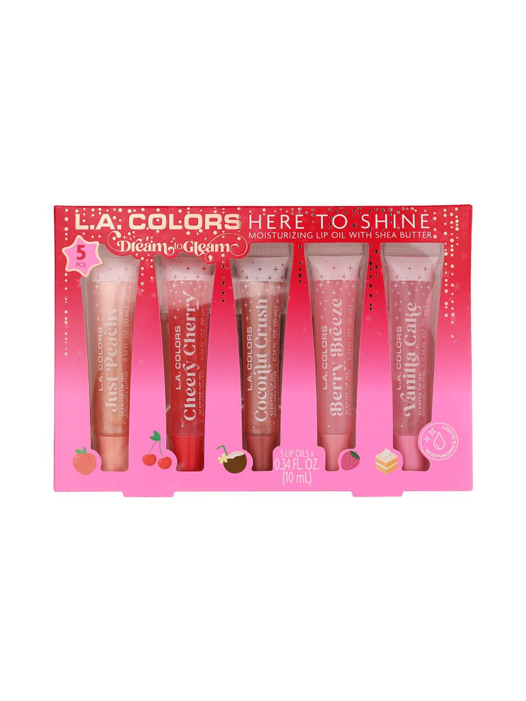 Buy L.A colors Here to Shine 5Pcs Lip Oil Set - Lip Balm for Women