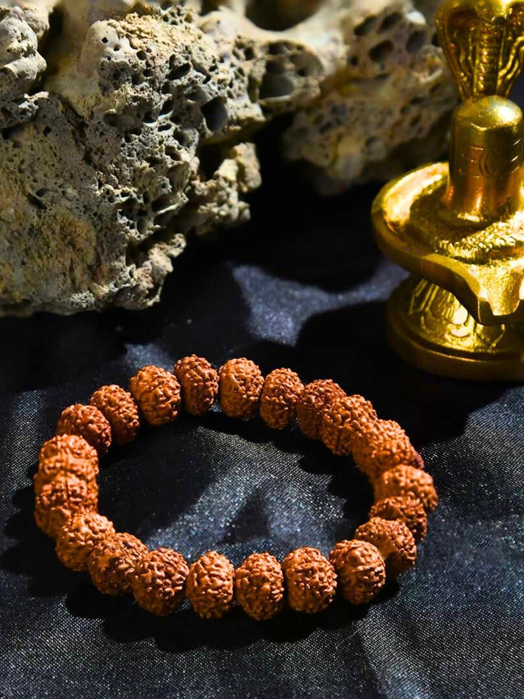 Roadster The Roadster Lifestyle Co Men Natural Rudraksha Stretchable Bracelet