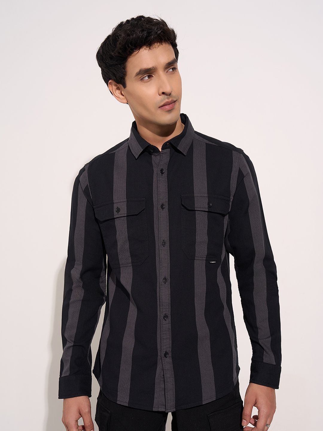 SF JEANS by Pantaloons Men Slim Fit Opaque Casual Shirt