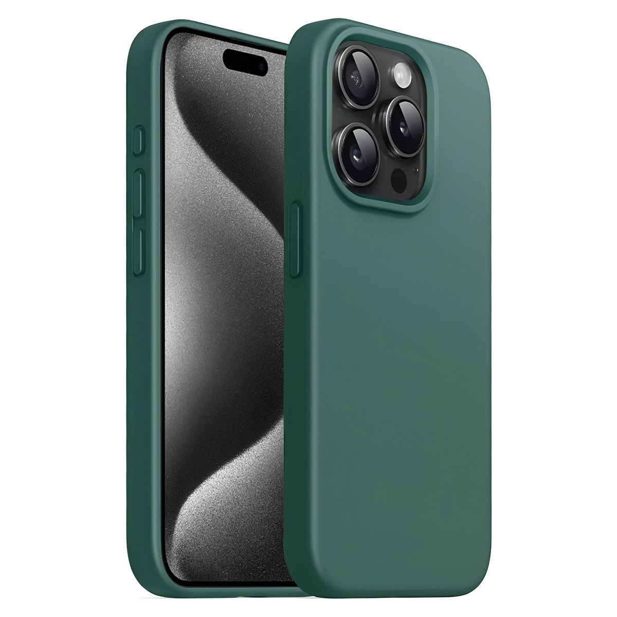 LIRAMARK Solid Printed iPhone 15 Pro Back Case Mobile Accessories