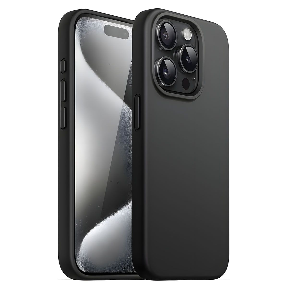 LIRAMARK Solid Printed iPhone 15 Pro Max Back Case Mobile Accessories