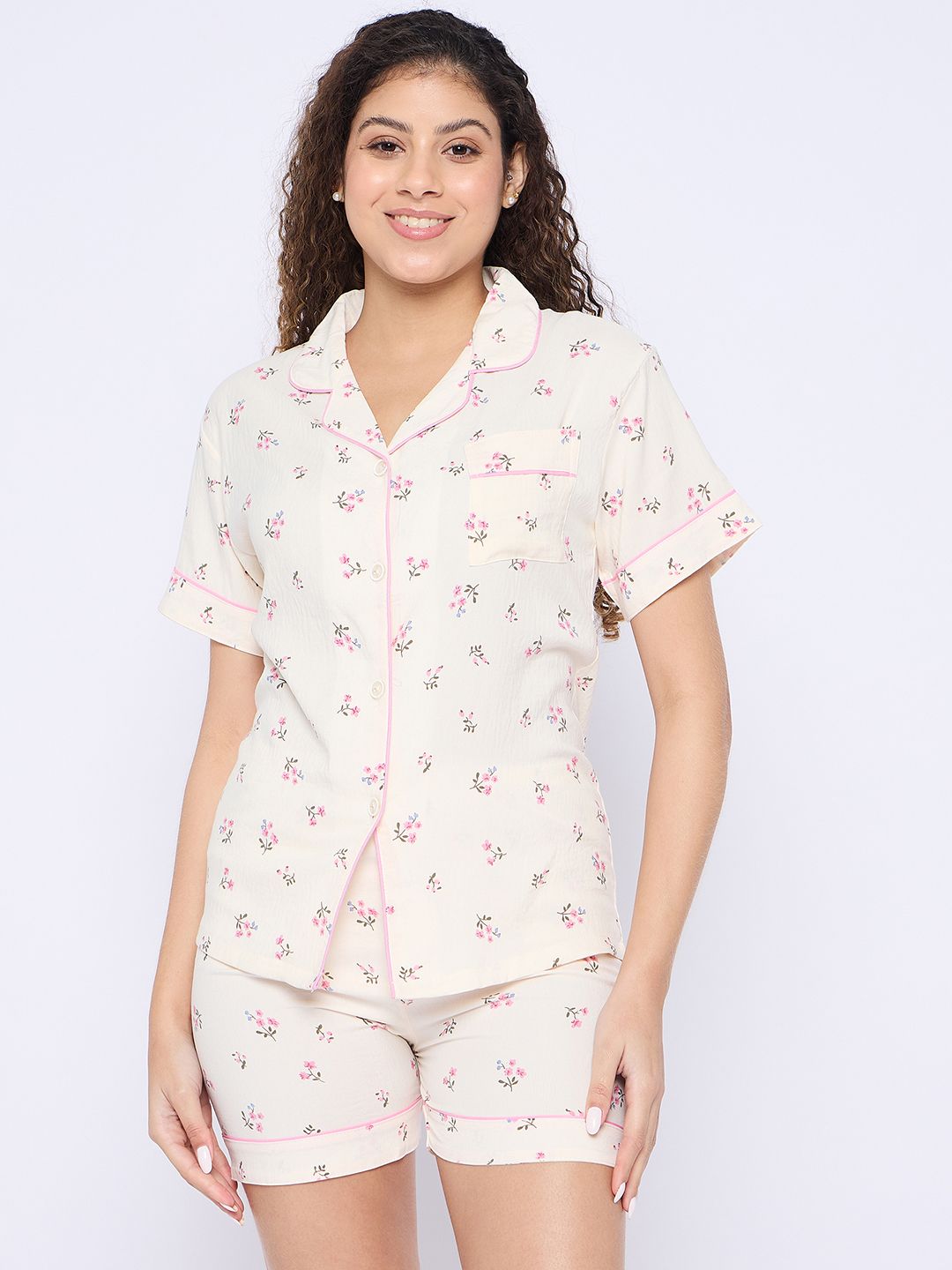 Camey Women Printed Night suit