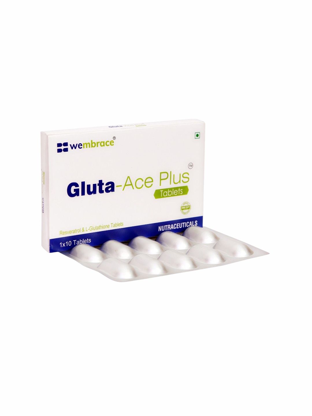 resveratrol glutathione Buy Gluta Ace Plus 500 mg Glutathione & Resveratrol Powerful Antioxidant  Support - 10 Tab - Skin Supplements for Unisex 32929519