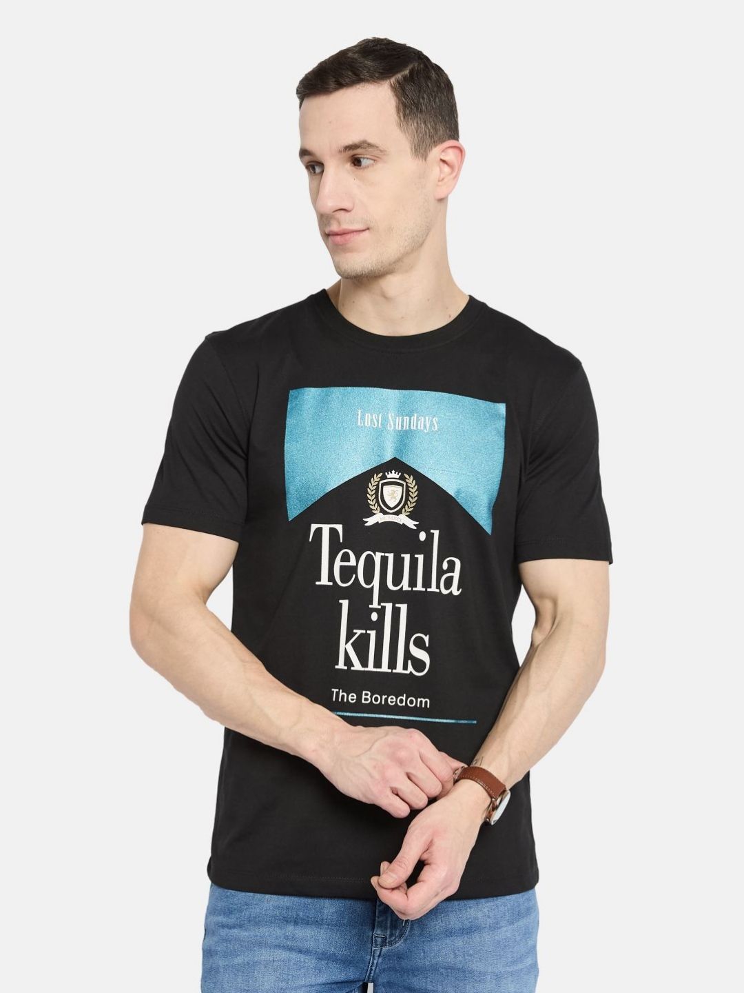 Octave Men Printed T-shirt