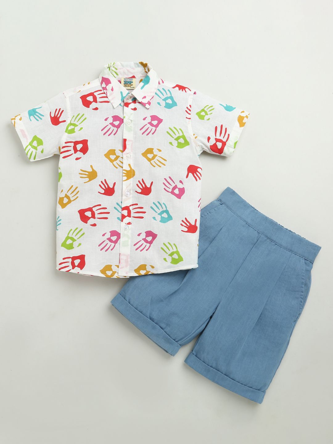 ZIP ZAP ZOOP Boys Printed Shirt with Shorts