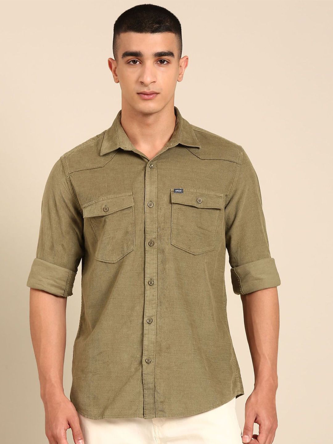 CAVALLO by Linen Club Men Regular Fit Opaque Cotton Linen Casual Shirt