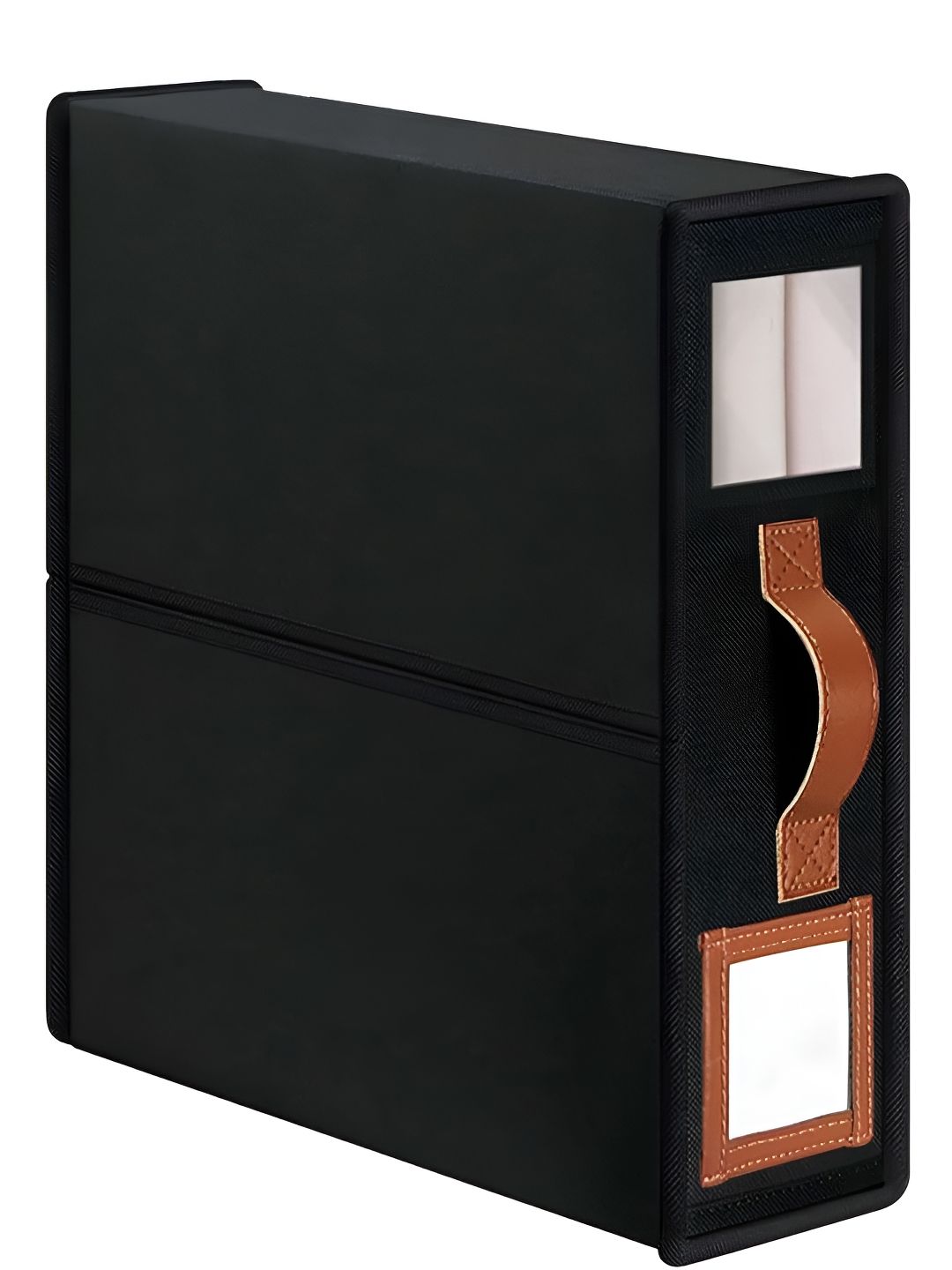 HOUSE OF QUIRK Woven Black Fabric Drawer Organiser
