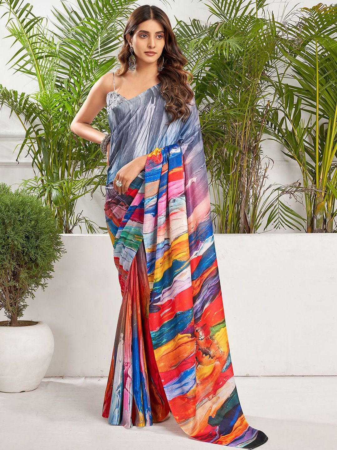 DIVASTRI Pure Crepe Saree