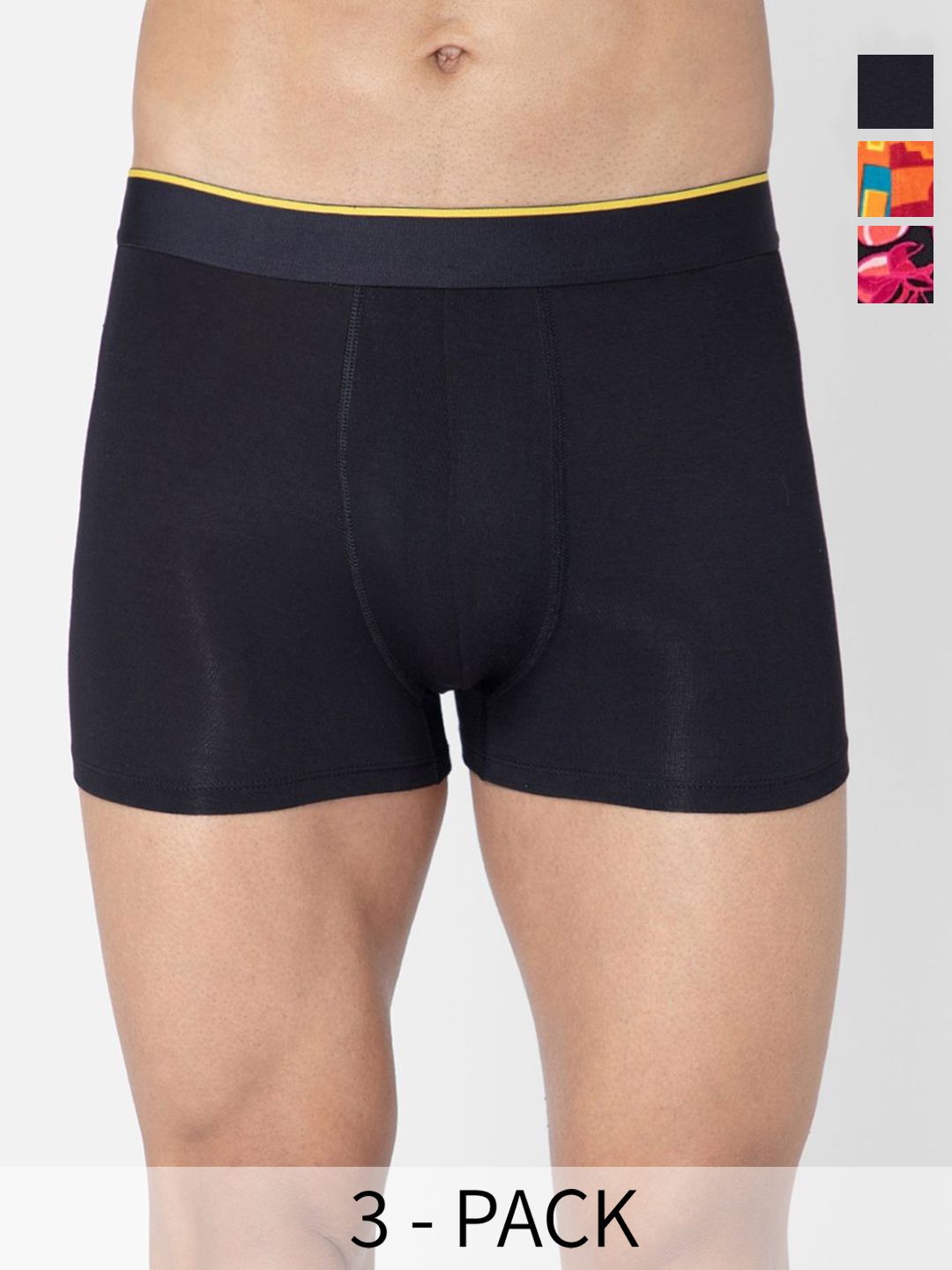 bummer Pack of 3 Printed Mircomodal Trunks TRNXGTCB03S