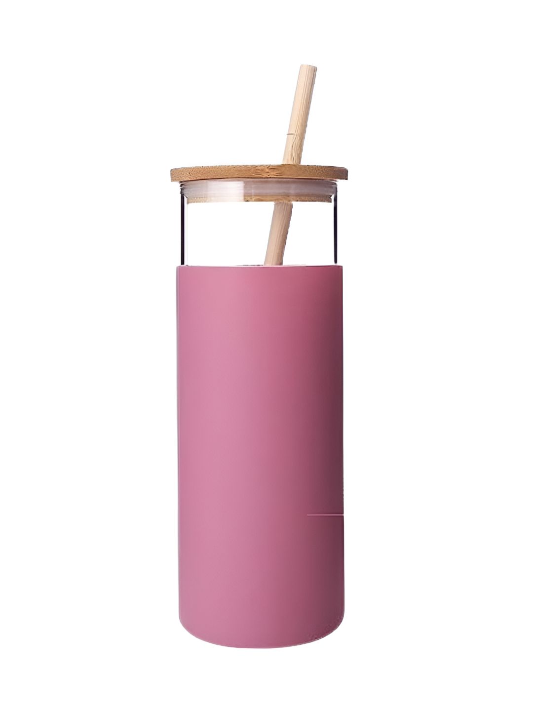 WELOUR Peach Solid Glass BPA Free Tumbler - 450ml