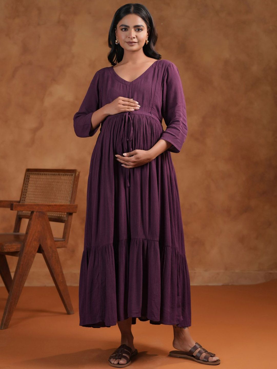 anayna Fit & Flared Maternity Ethnic Dresses