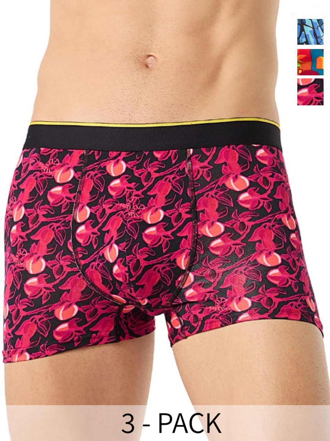 bummer Pack of 3 Printed Mircomodal Trunks TRGTCBICE03S