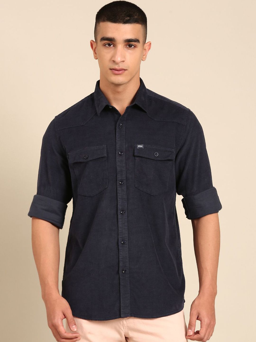 CAVALLO by Linen Club Men Regular Fit Opaque Cotton Linen Casual Shirt