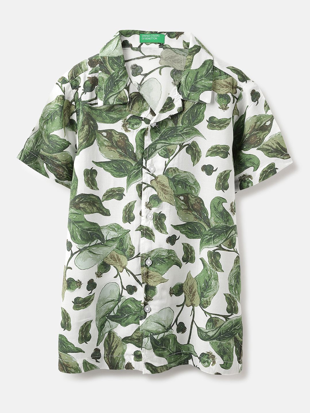 United Colors of Benetton Boys Opaque Printed Casual Shirt