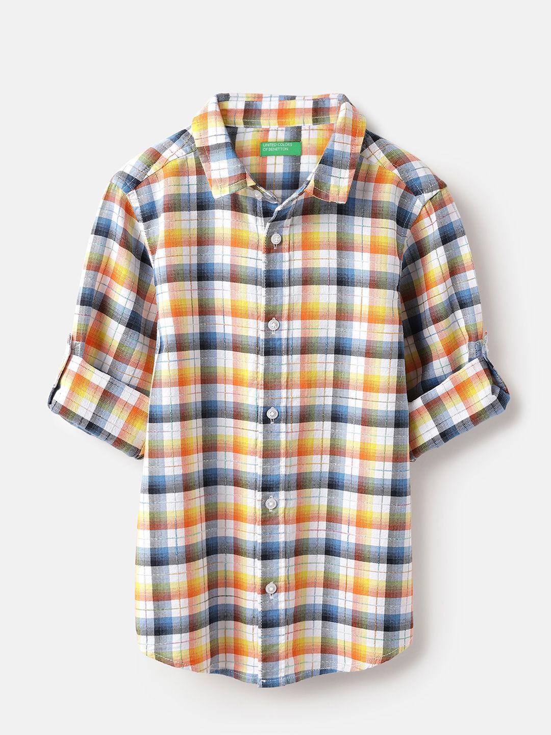 United Colors of Benetton Boys Opaque Checked Casual Shirt