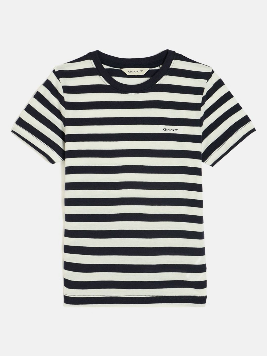 GANT Boys Striped Round Neck Cotton T-shirt