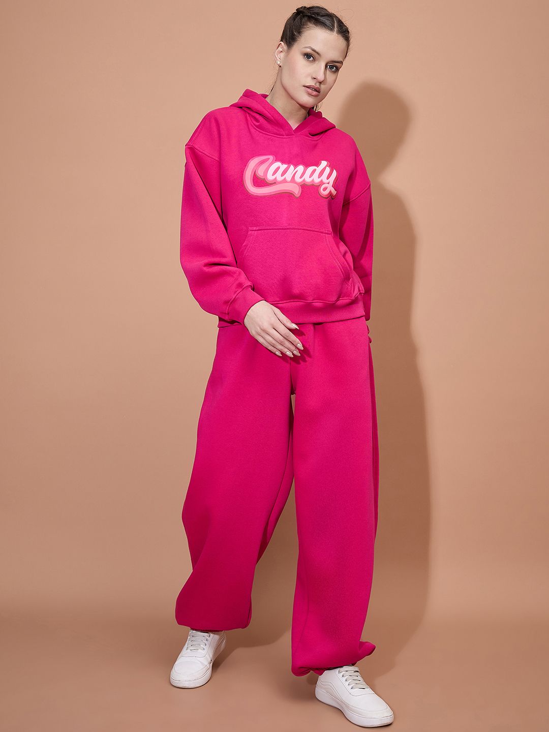 Buy Nun Printed Oversized Hoodie & Joggers Co-Ord Set - Co-Ords