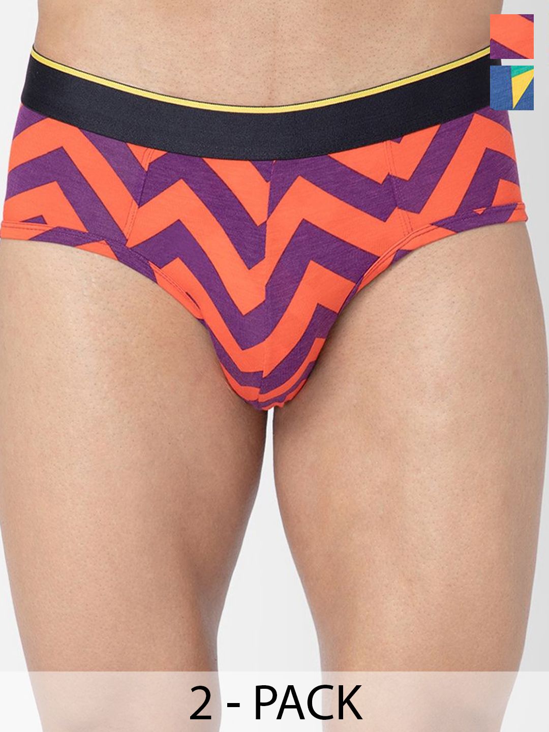 bummer Men Pack of 2 Printed Micro Modal Briefs Underwear BRCHLZ02S
