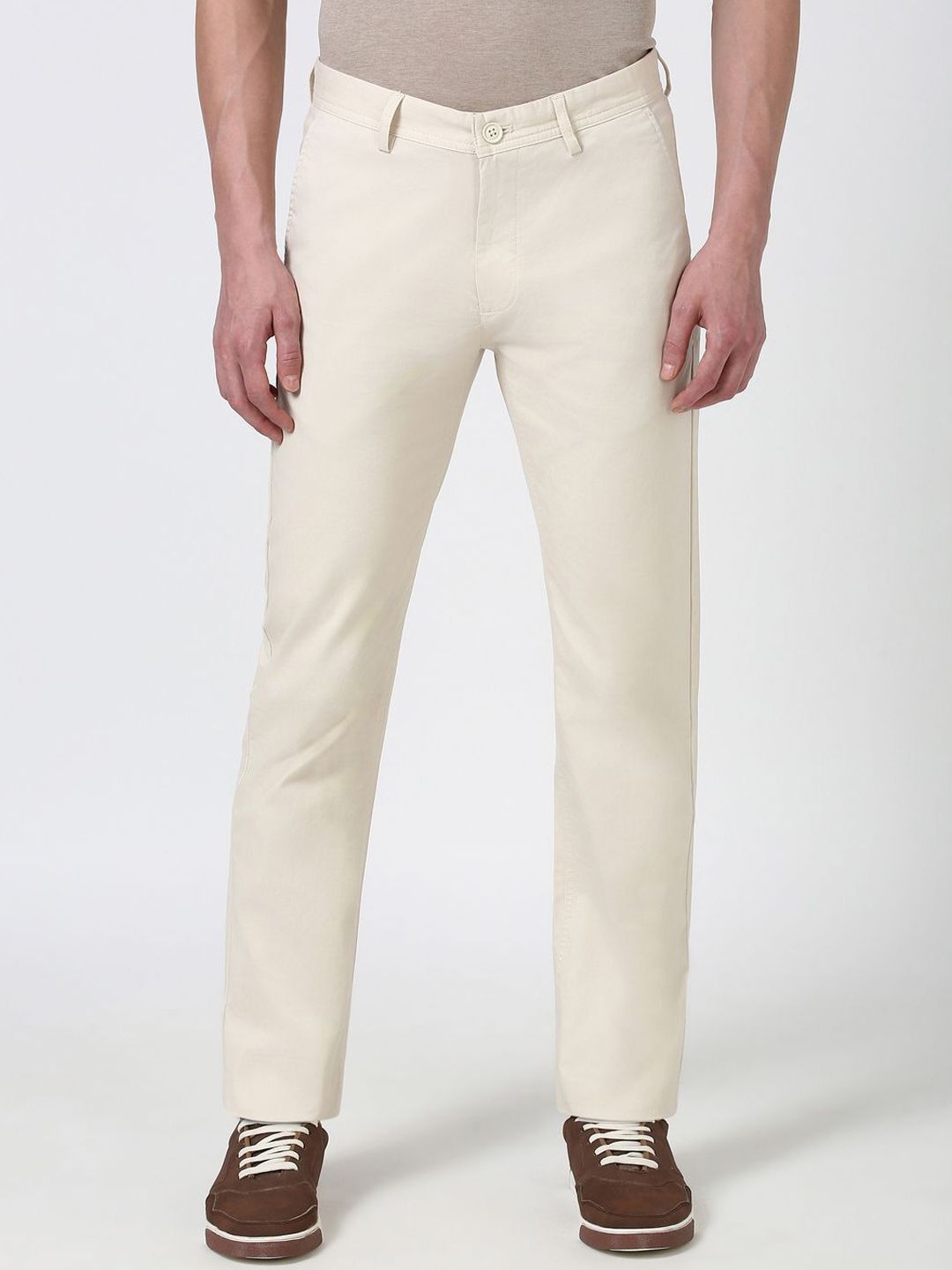 Peter England Casuals Men Super Slim Fit Trousers