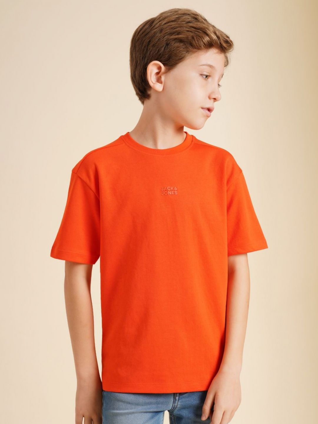 Jack & Jones Junior Jack & Jones Junior Boys Solid Round Neck Cotton T-shirt