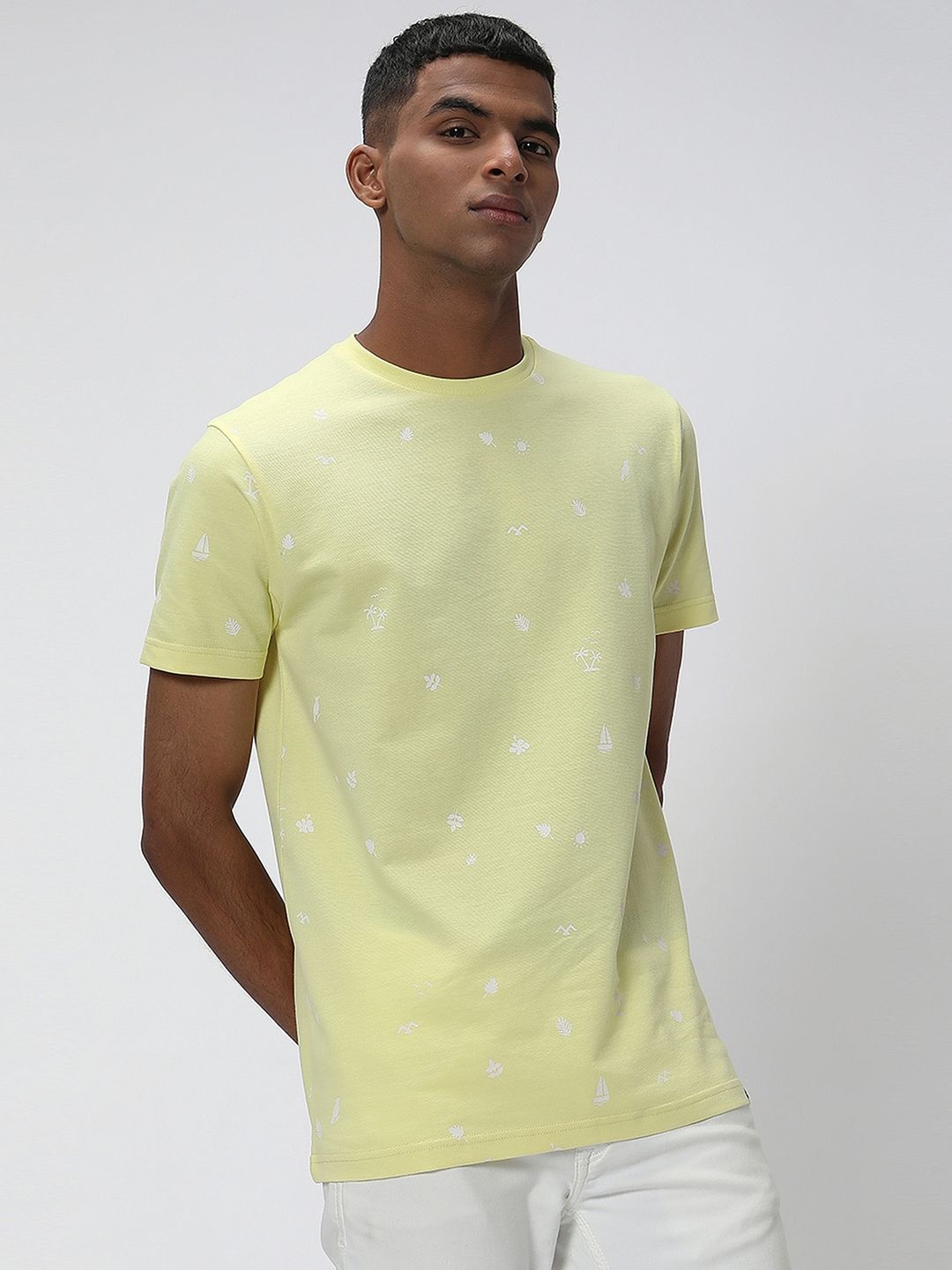 Mufti Conversational Printed Regular Fit T-shirt