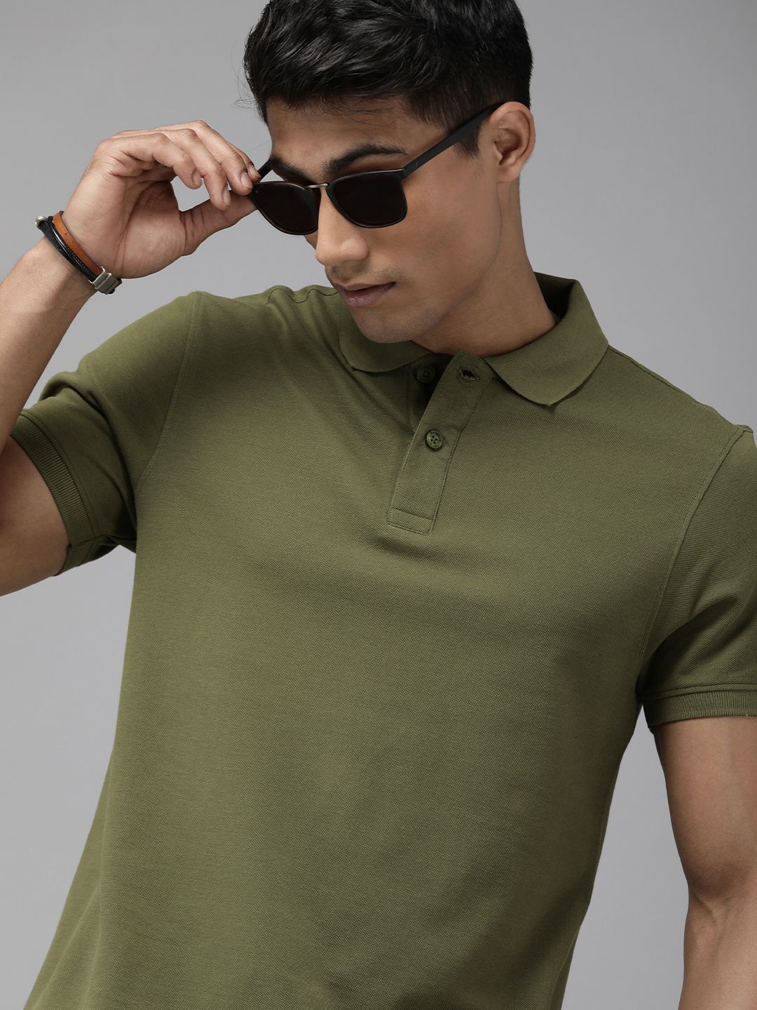The Roadster Life Co. Men  Cotton Polo Collar T-shirt