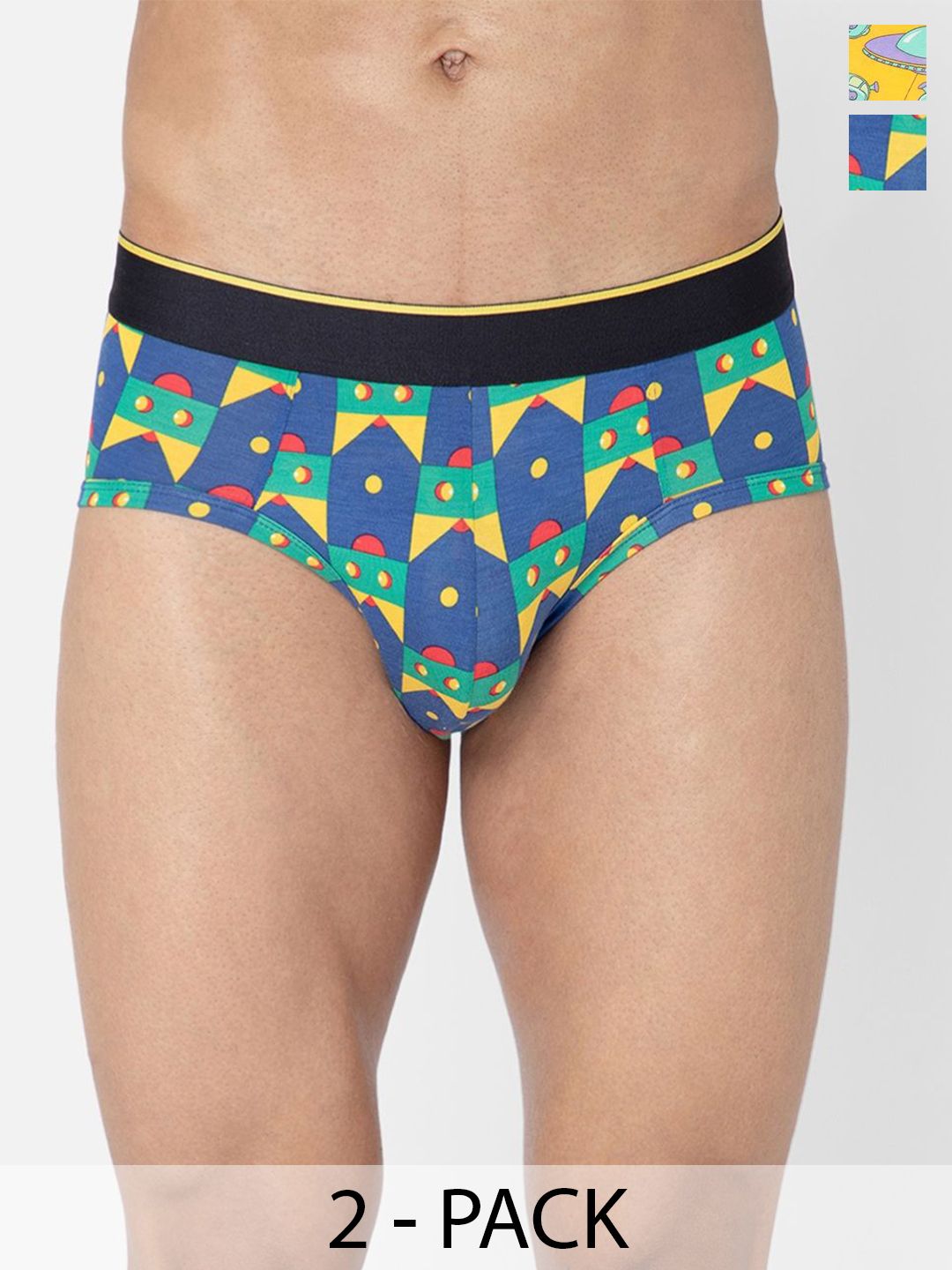 bummer Men Pack of 2 Printed Micro Modal Briefs Underwear BRLZSPU02S