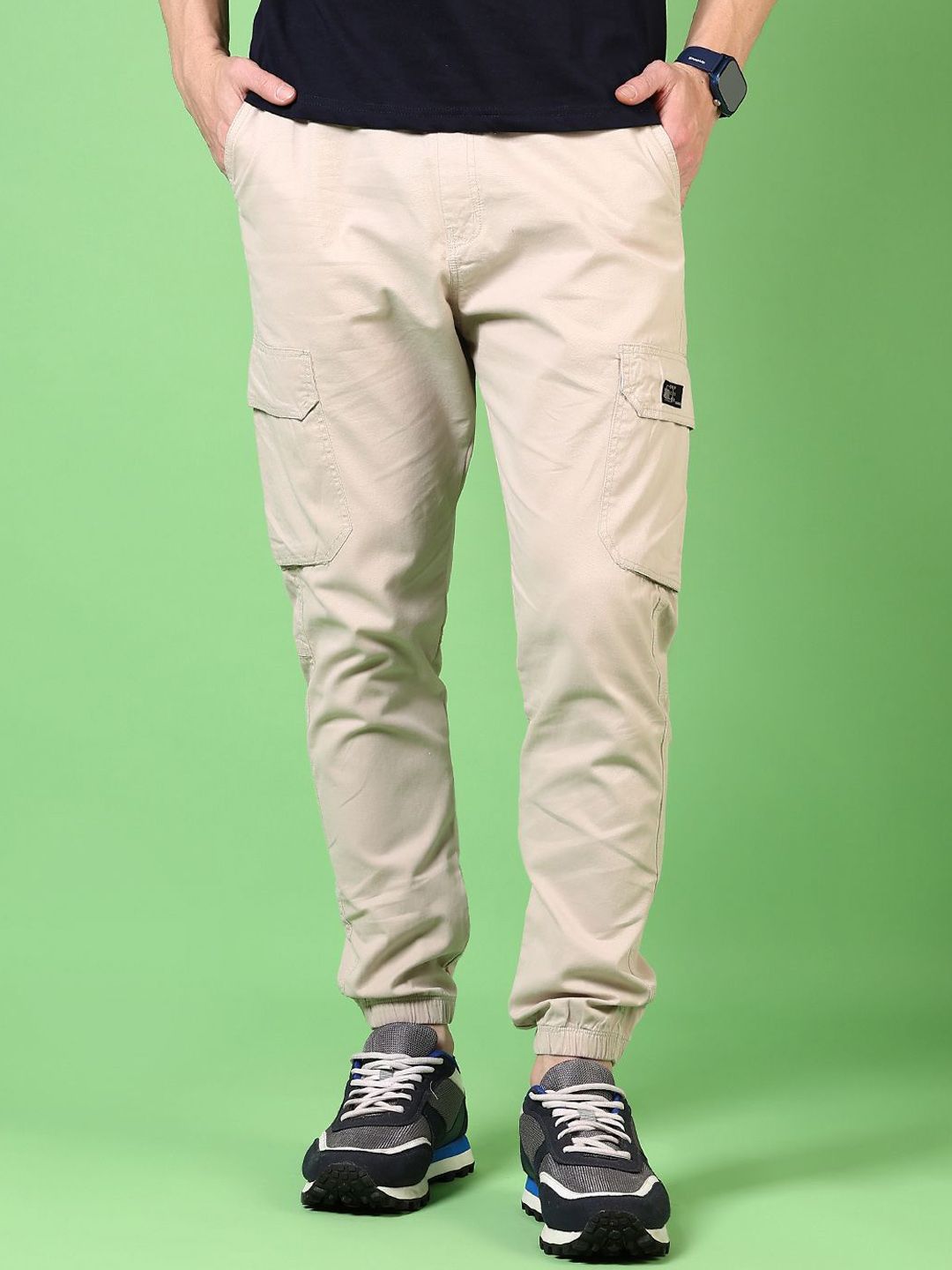 V-Mart Men Cotton Regular Fit Joggers Trouser