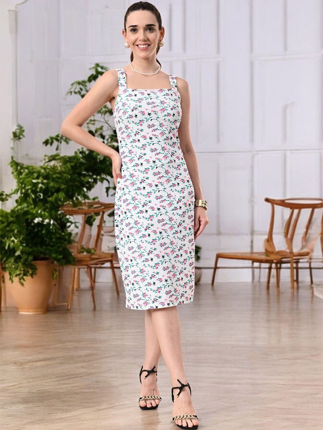 BAESD Women Floral Print A-Line Dress