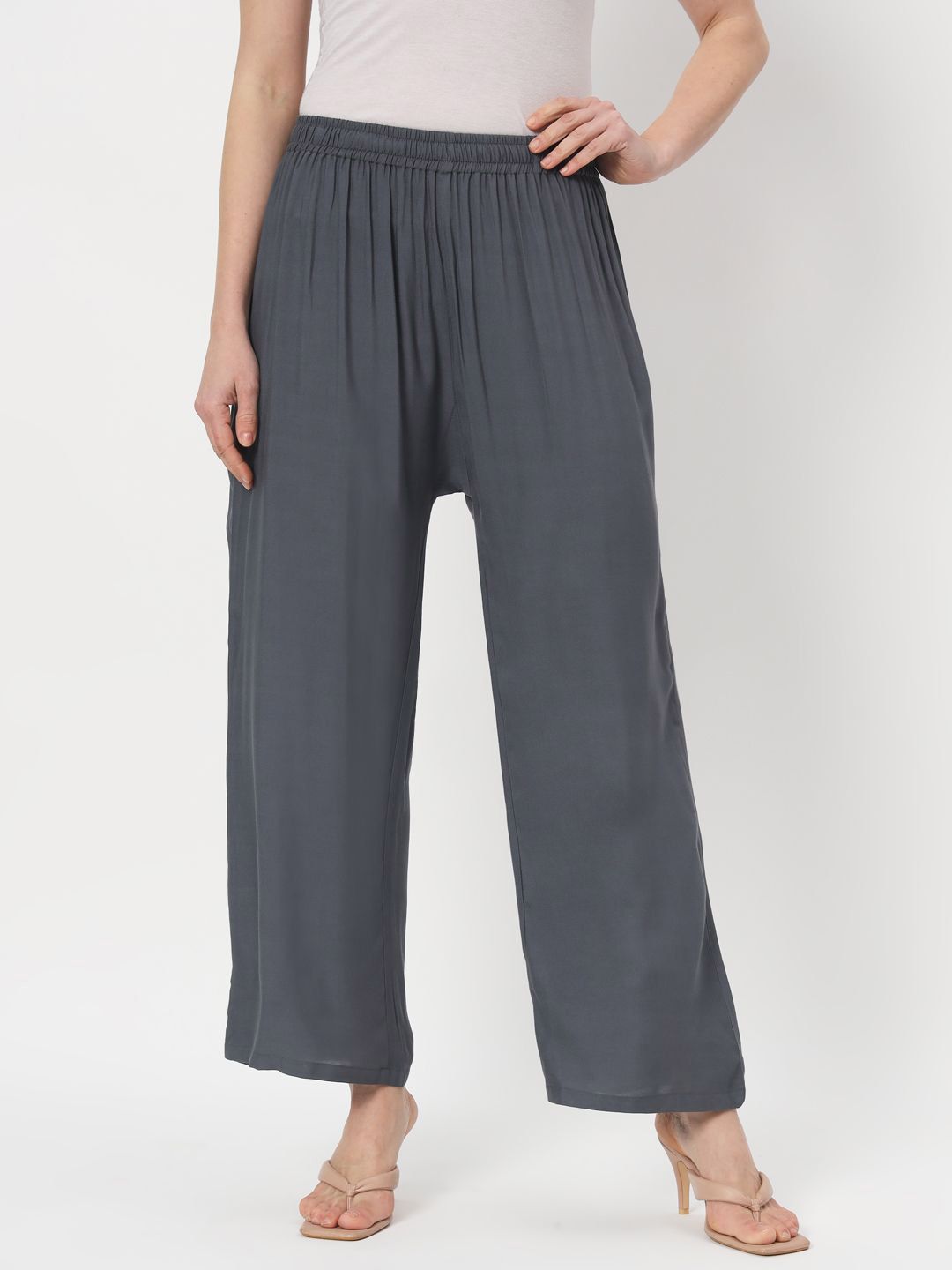 Thread Plus  Solid Women Relaxed Fit Ethnic Palazzo