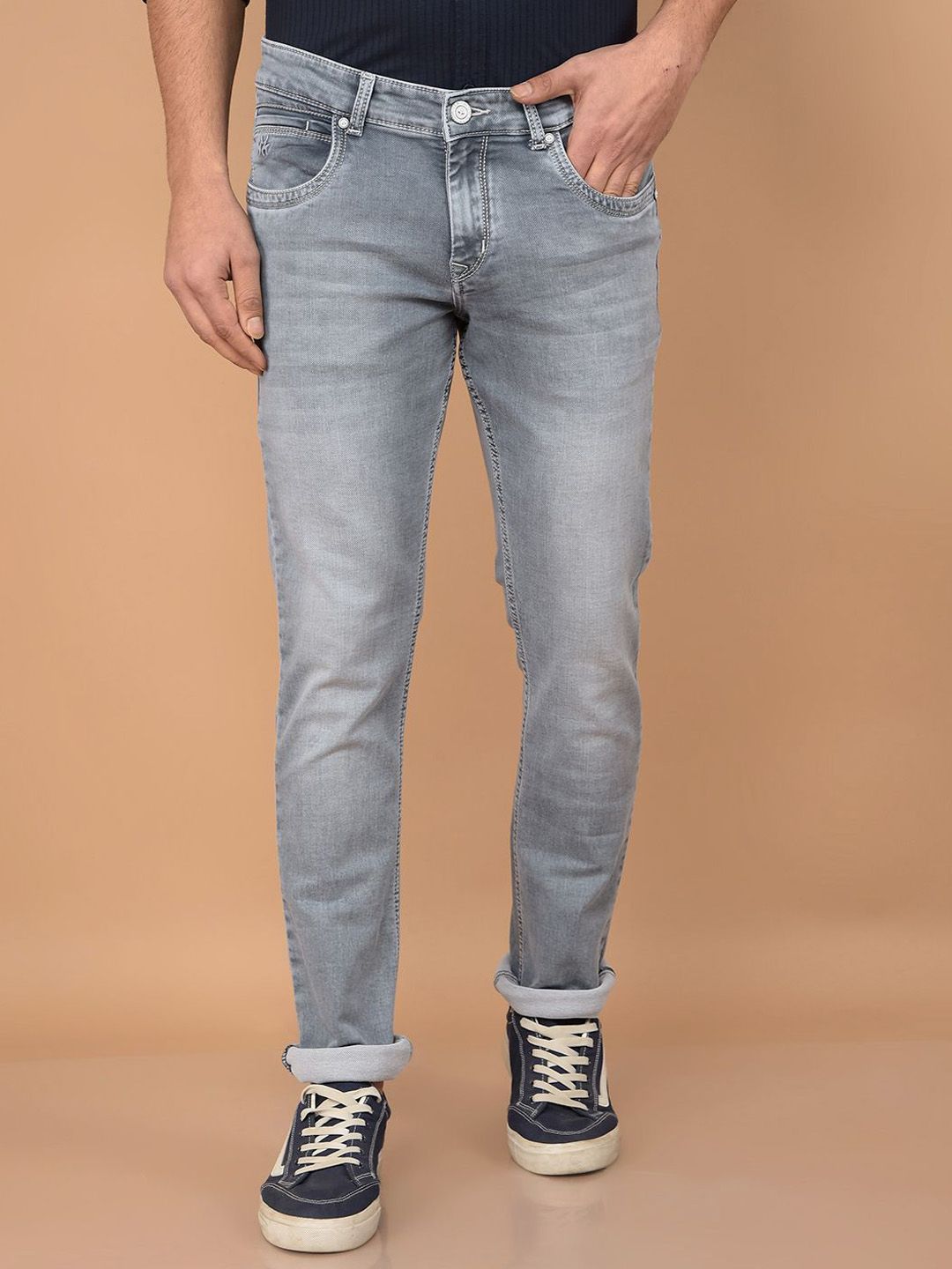 Crimsoune Club Men Slim Fit Light Fade Stretchable Jeans