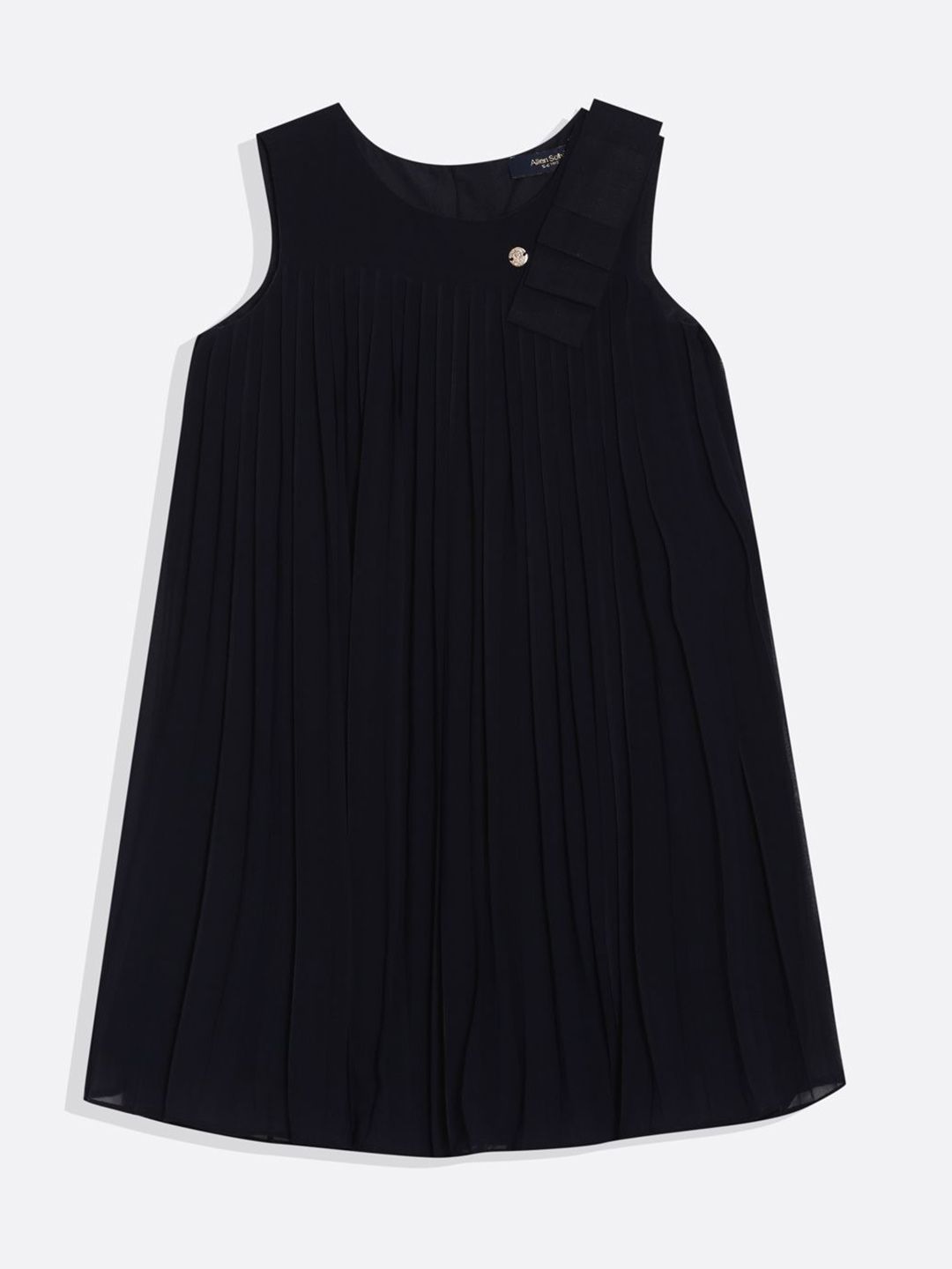 Allen Solly Junior Girls Round Neck Cotton A-Line Dress