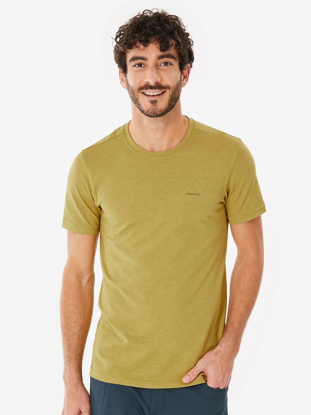 Decathlon QUECHUA - Men Solid Round Neck T-Shirt
