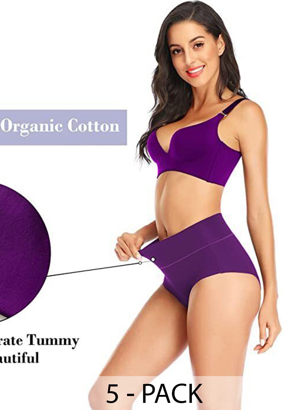 Diving Deep Women Pack of  5 Cotton Hipster Briefs