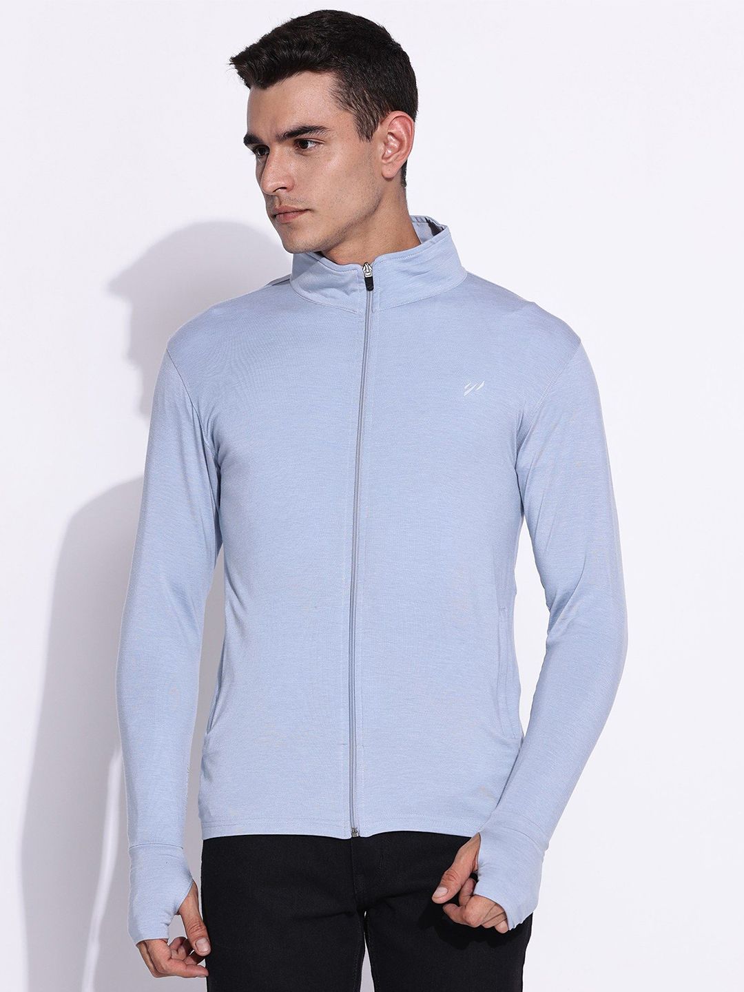 BLUE TYGA Men Graphic Printed Lightweight Antimicrobial Sporty Jacket