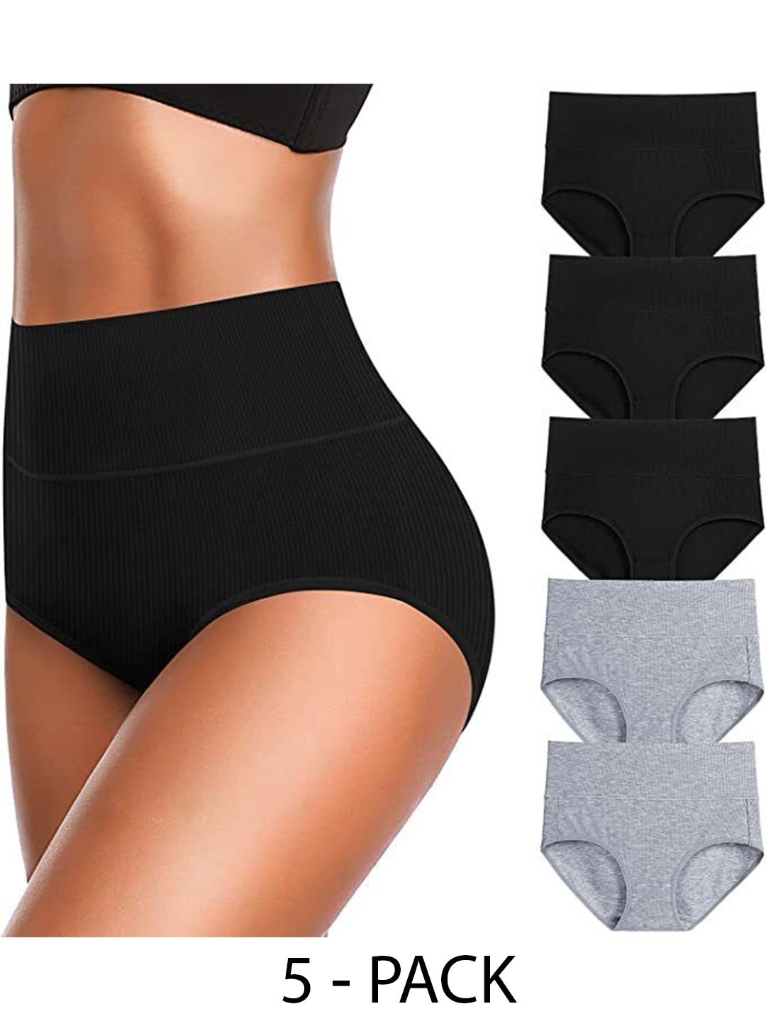 Diving Deep Women Pack of 5  Cotton Assorted Hipster Briefs