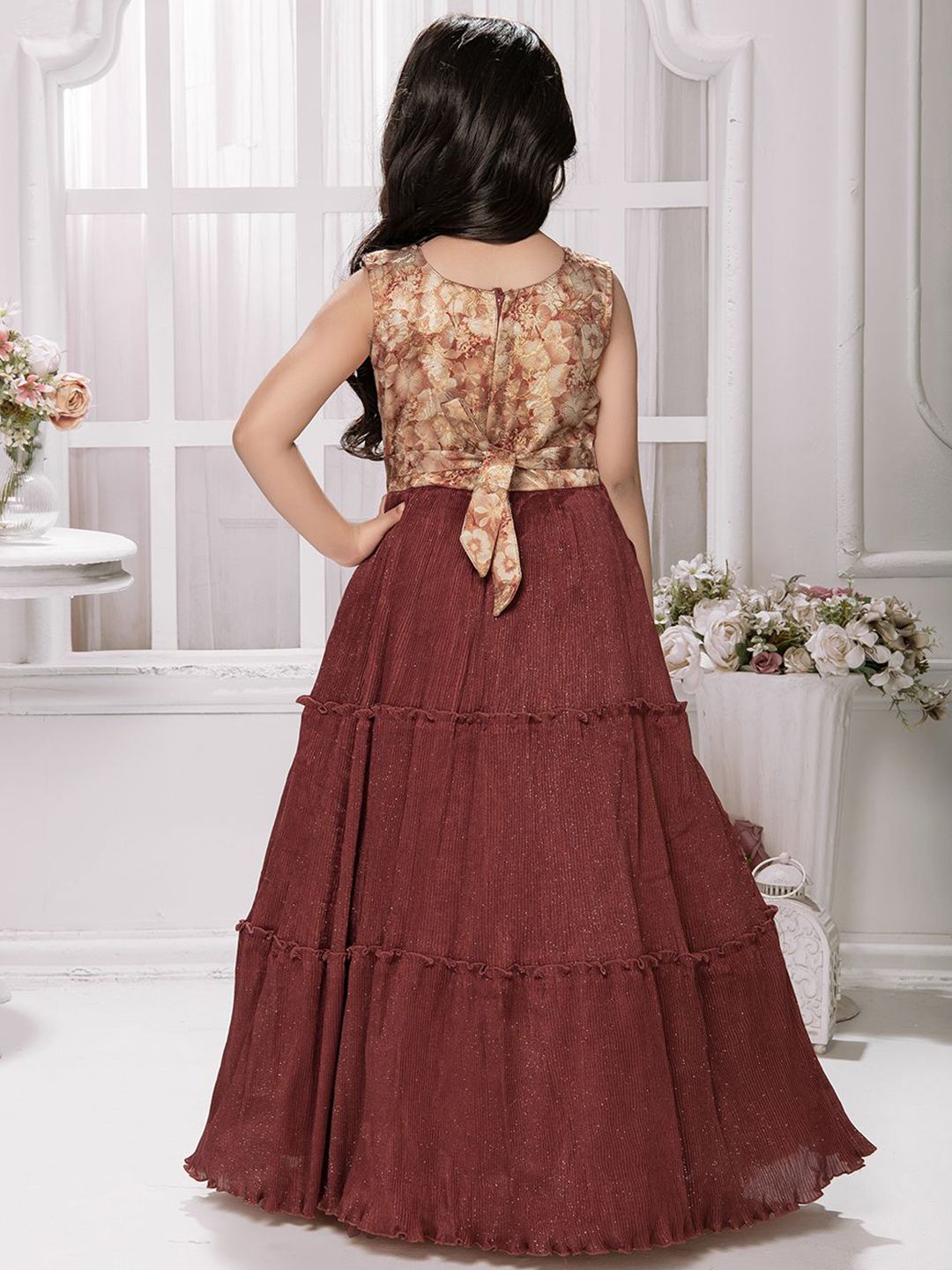 Buy BETTY Girls Embroidered Tiered Maxi Dress - Dresses for Girls