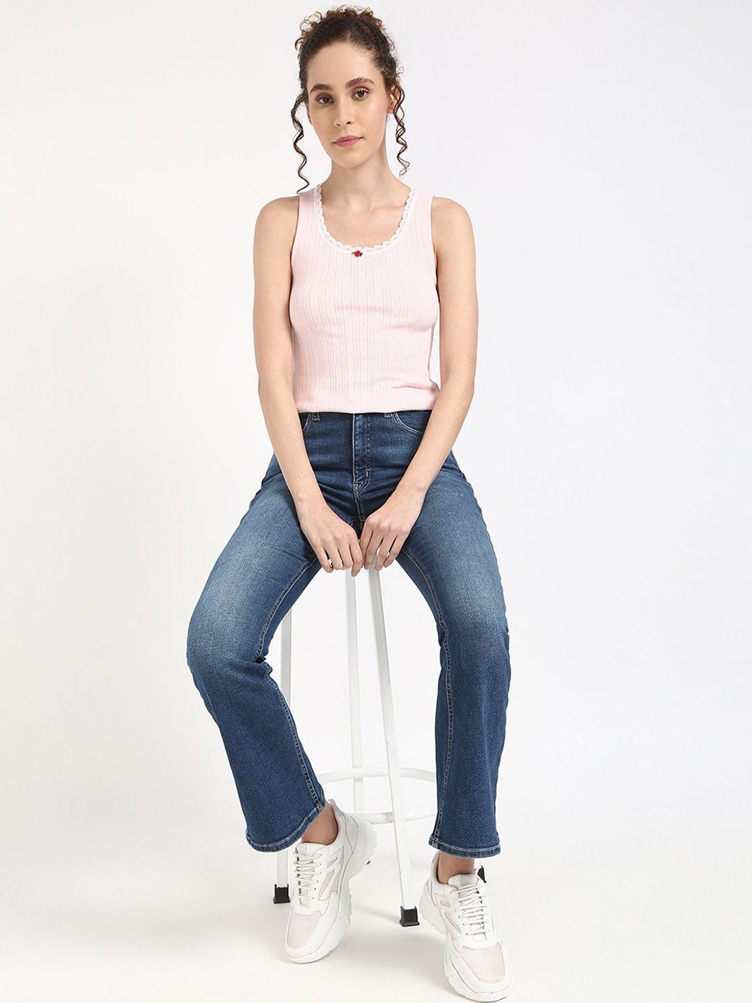 Tommy Hilfiger Women Round Neck Cotton Tank Top
