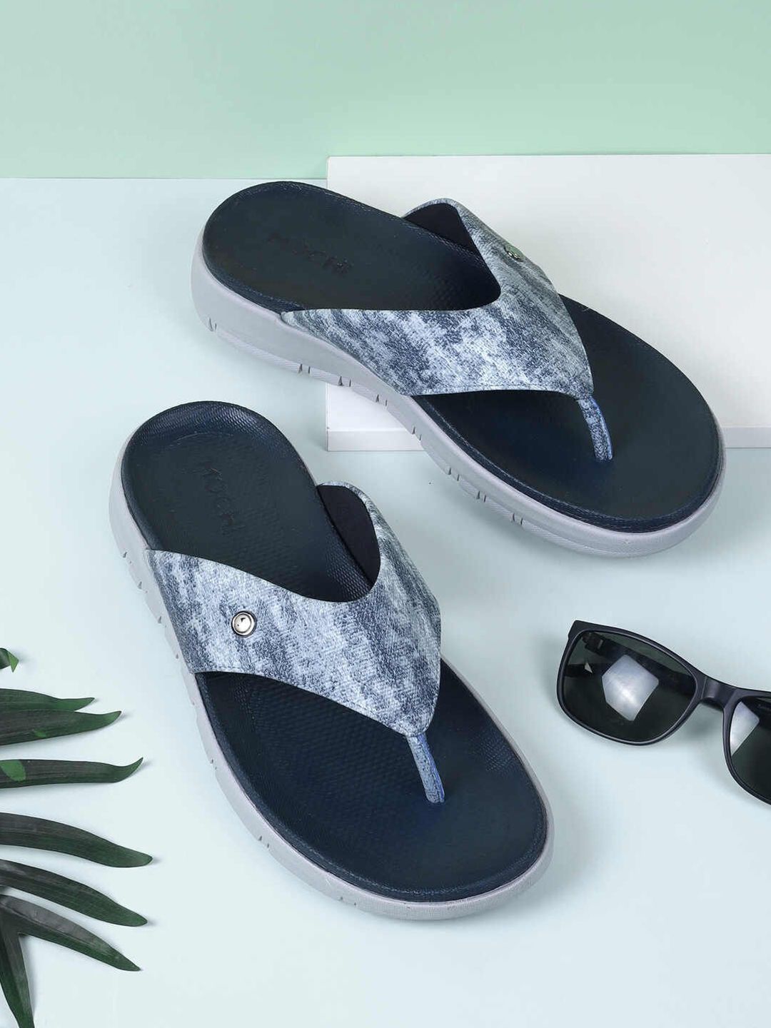 Mochi Men Printed Thong Flip-Flops