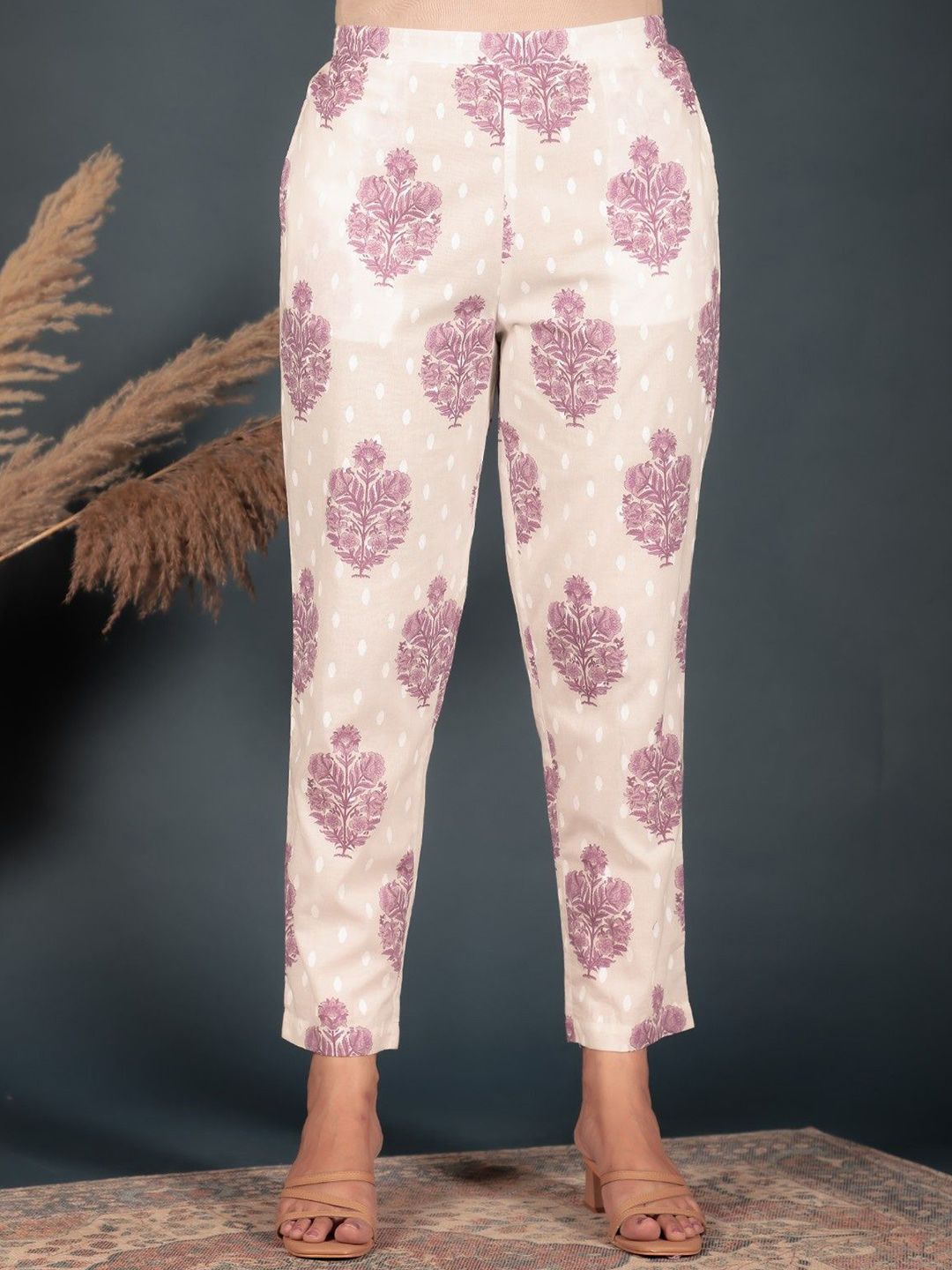 Aramya Women Floral Printed Ethnic Cotton Palazzos