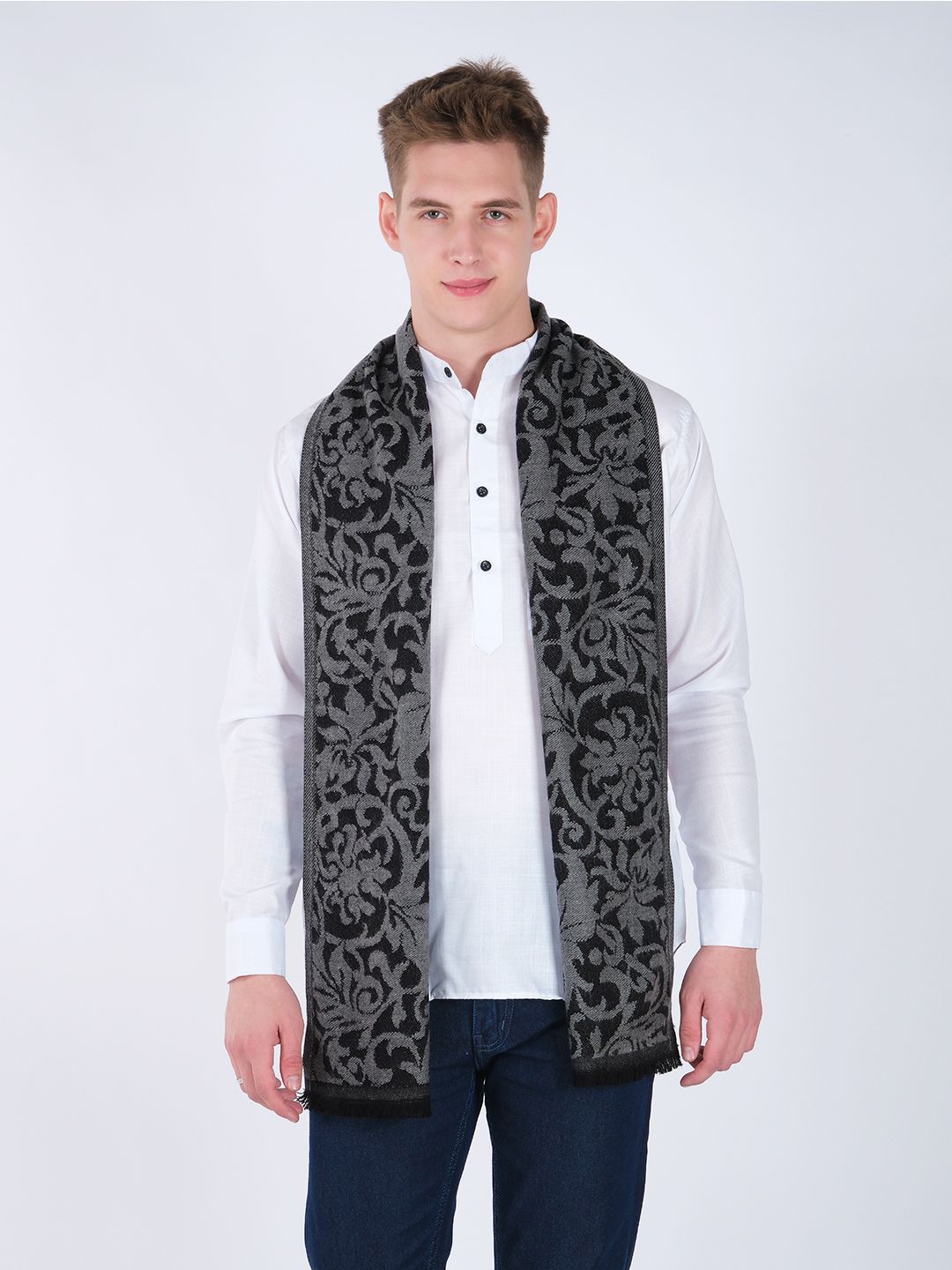 Mast & Harbour Unisex Self Design Scarf