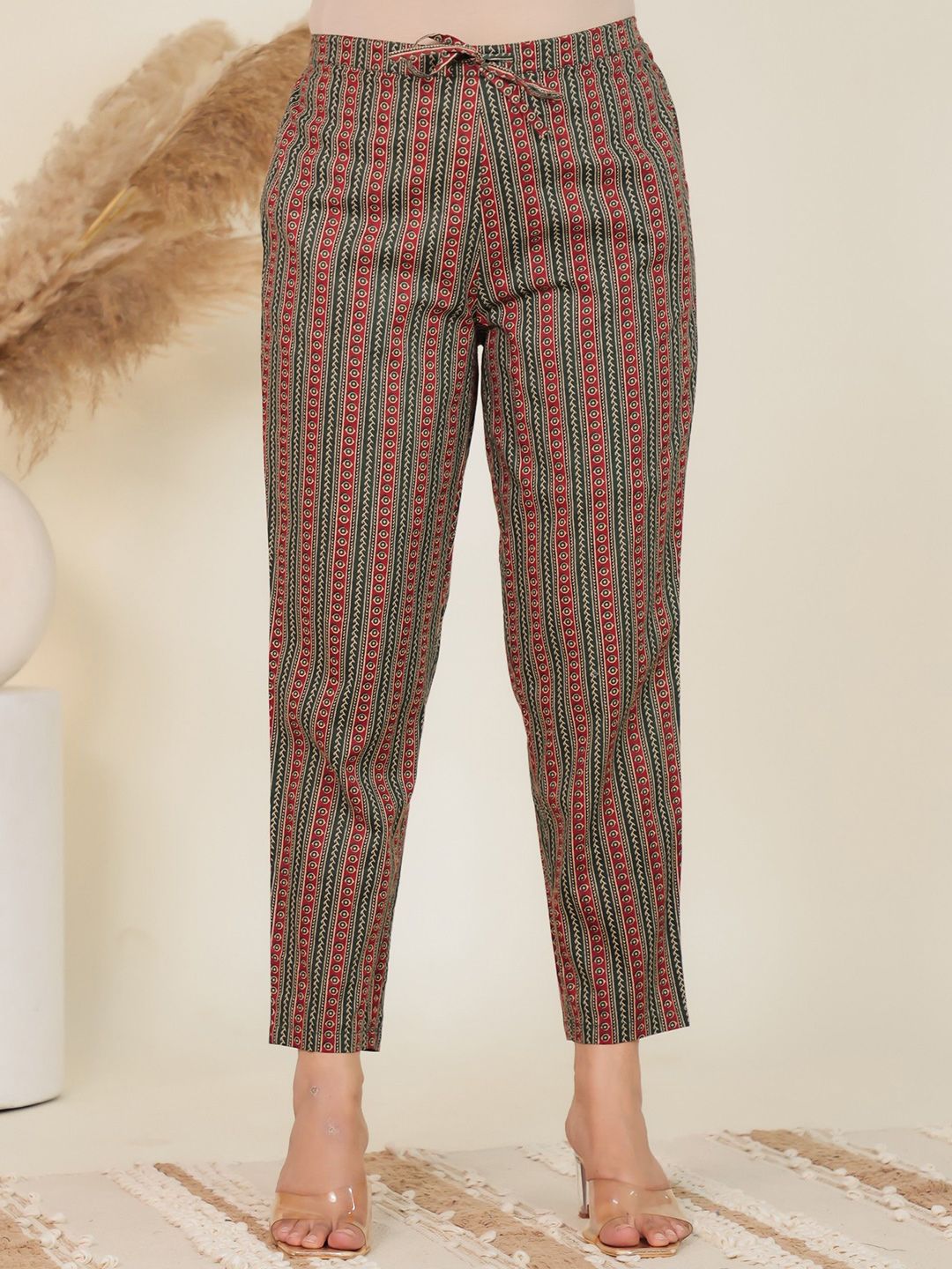 Aramya Women Striped Cotton Ethnic Palazzo